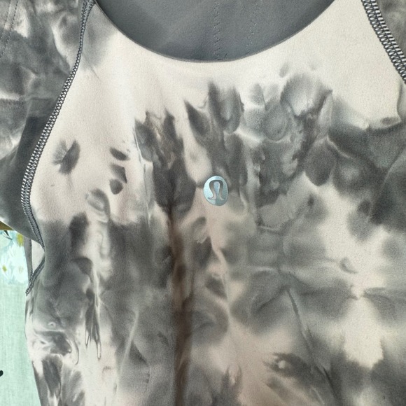 Lululemon Align Tank Top Diamond Dye Graphite Grey Pink Bliss Size 6 Yoga Crop - Picture 4 of 5